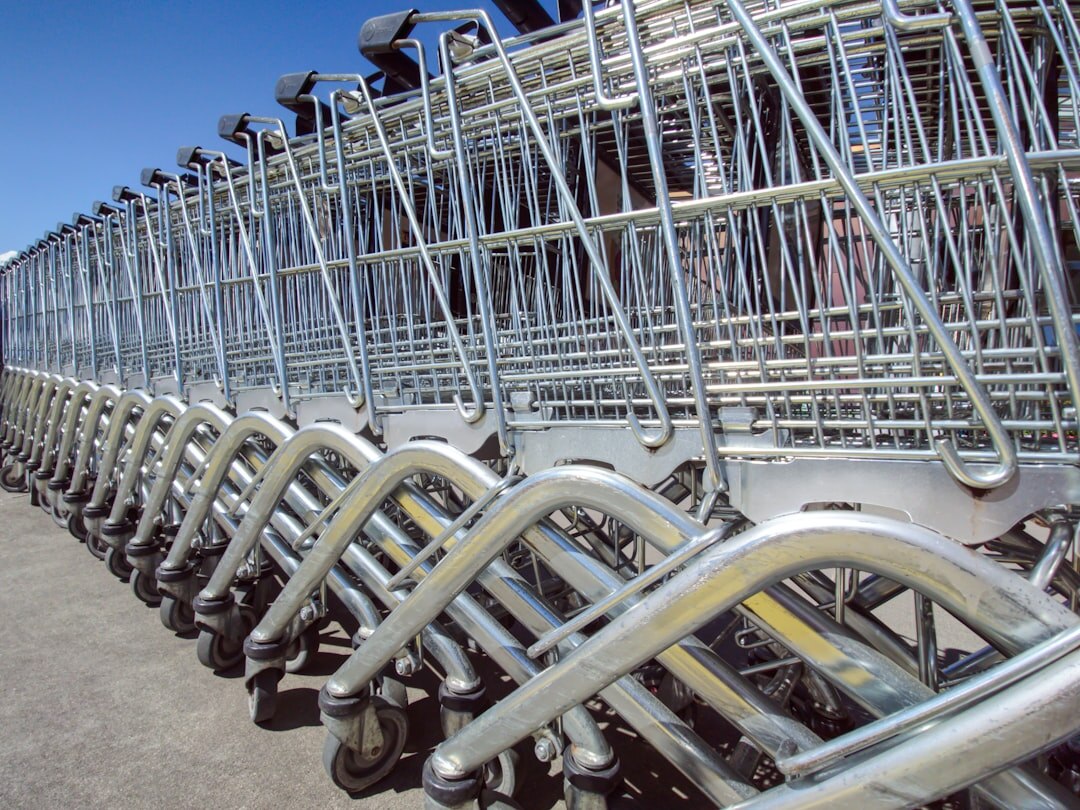 shopping cart with groceries