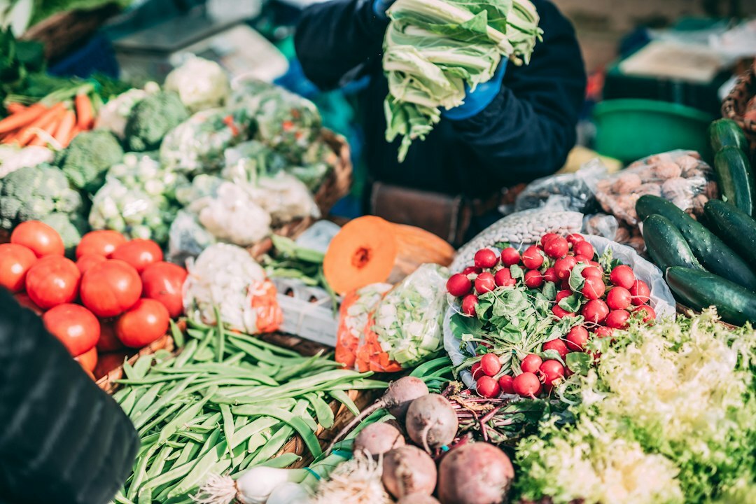 fresh vegetables at market