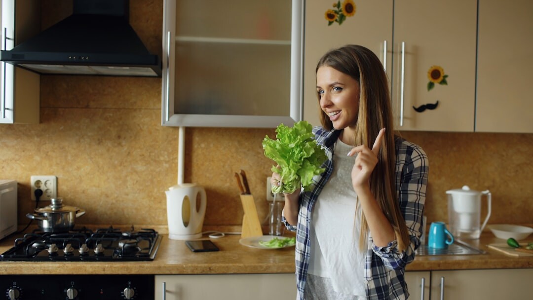 fresh vegetables on kitchen counter